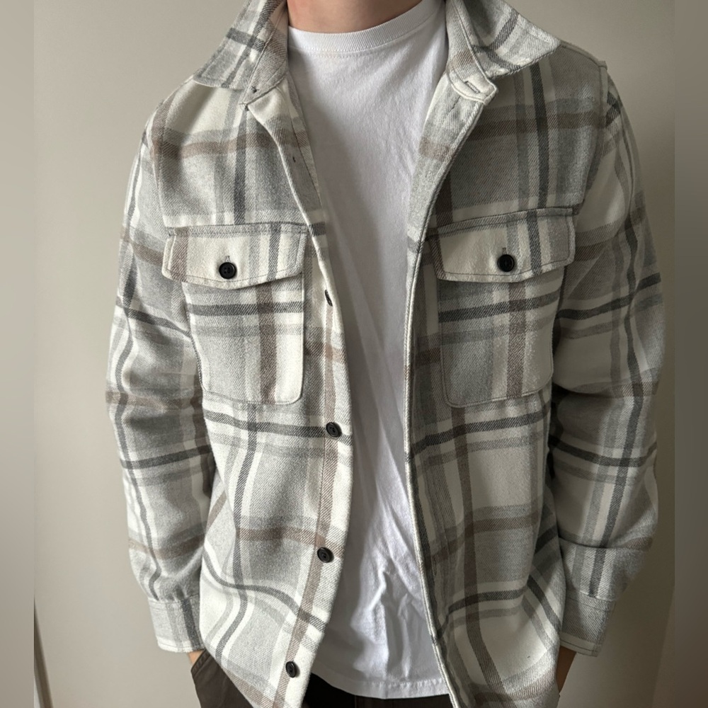Light Grey Plaid Jacket